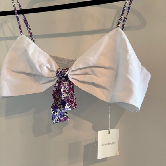 Favorite Daughter Savannah Bra Top in White - Picture 8 of 11